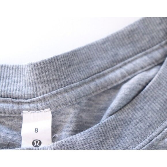 Lululemon Women's 8 Dark Gray T-Shirt Oversized Pullover Boat Neck Short Sleeve - Picture 3 of 6